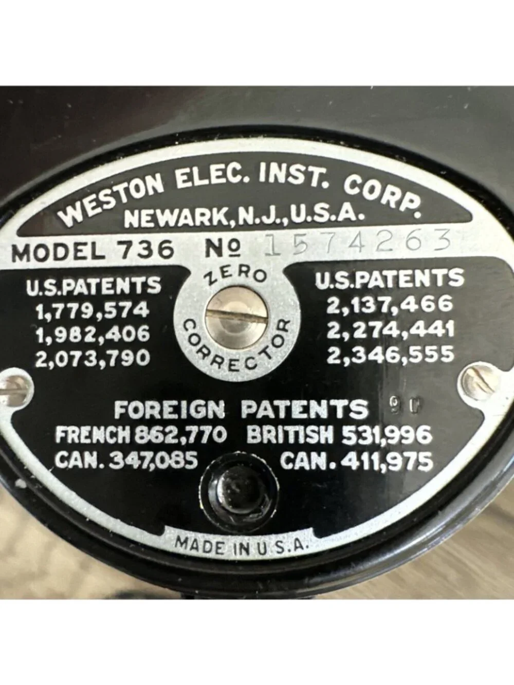 Weston Master II Cine Exposure Meter Model 736 With Strap Vtg Photography Tool